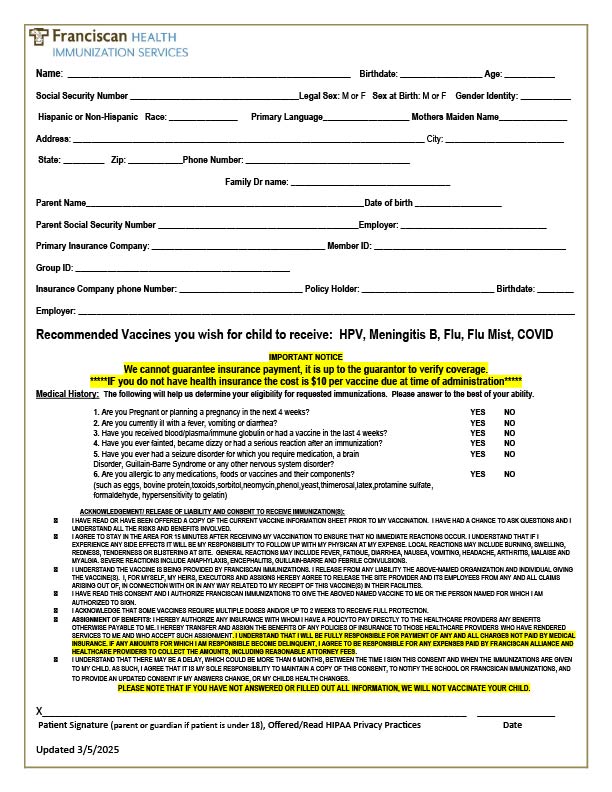 Update Vaccine Consent 25